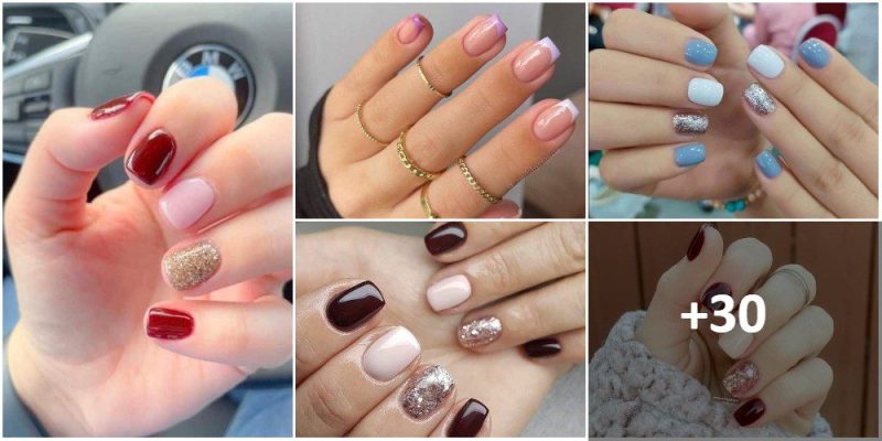 PRETTY DECORATED SHORT NAILS【30+ Nail Polish Ideas】
