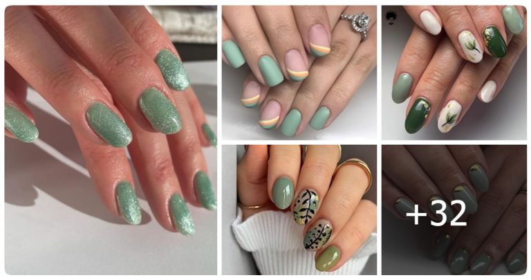 Gorgeous Sage Green Nail Ideas For Your Next Mani 【+32 Great Ideas】💅😍