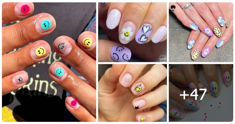 Smiley Face Nails For A Trendy Manicure 【+47 Great Ideas】💅😍