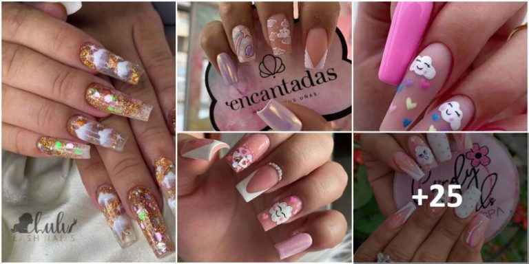 Nails with Beautiful and Delicate Clouds Designs to Look on your Hands
