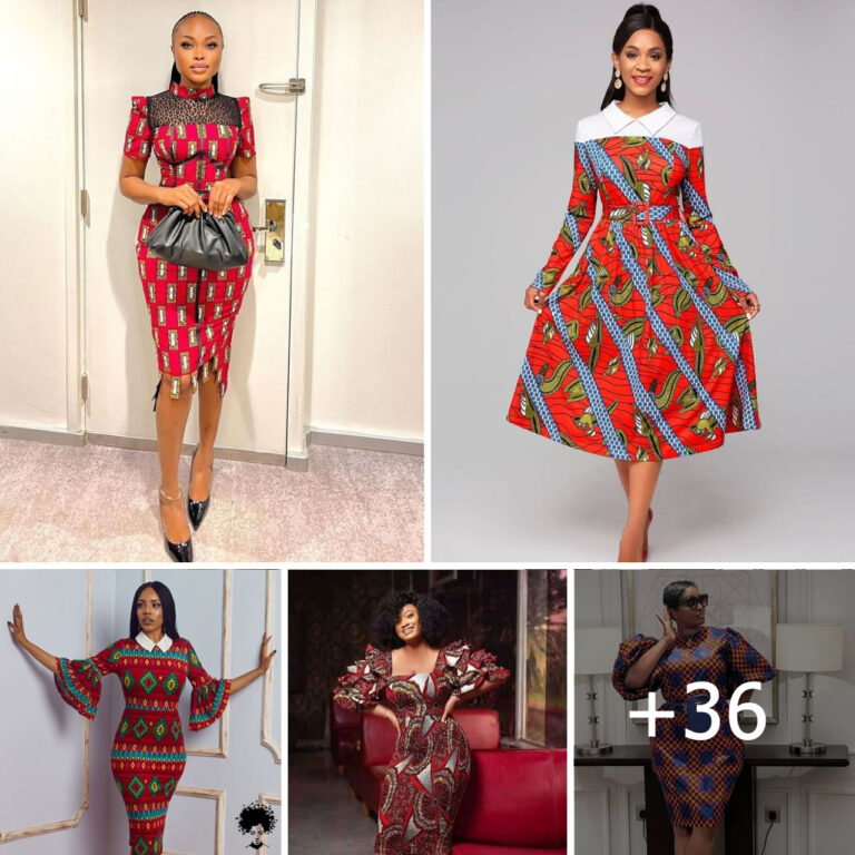 30 Elegant Ankara Bodycon Midi Gown Styles For Stylish Female Bosses.