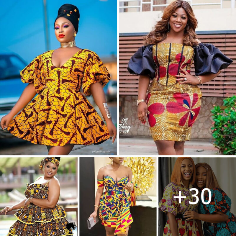 Simple Classic Ankara Short Grown Styles