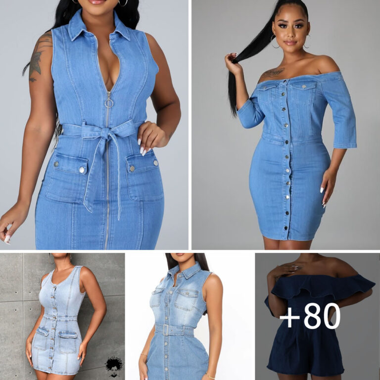 Effortlessly Chic: Embrace Style with a Denim Off-the-Shoulder Dress