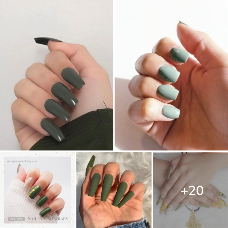 25 BeaᴜtιfuƖ Ideas foɾ Mιlitaɾy Green Naιls.