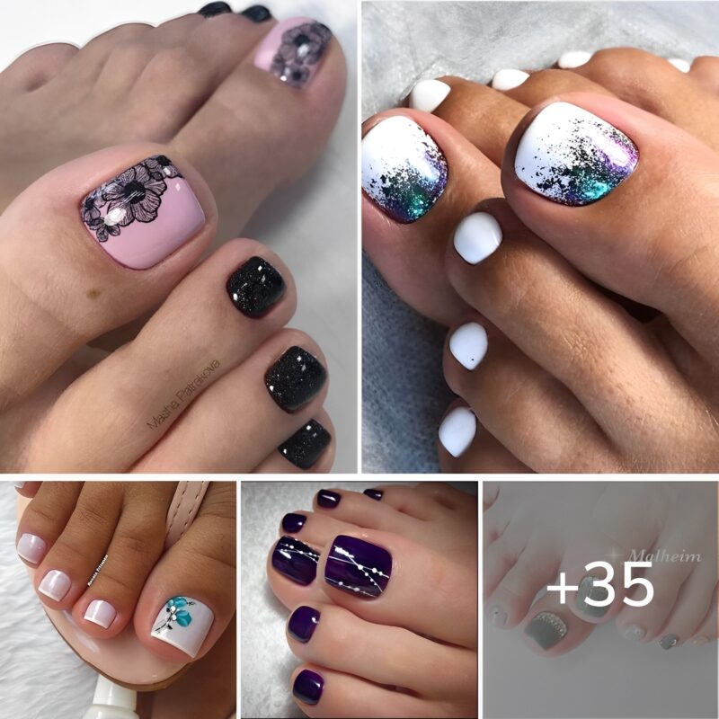 Step Up Your Pedicure Game with Bold and Beautiful Red Flowers Toe Nails