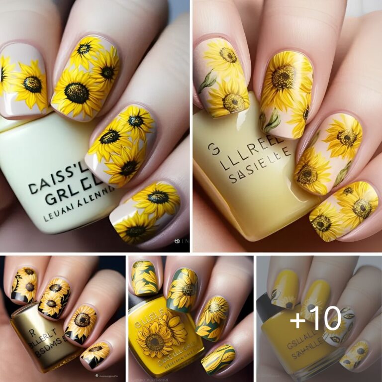 10 Gorgeous Sunflower Nail Designs You’ll Love