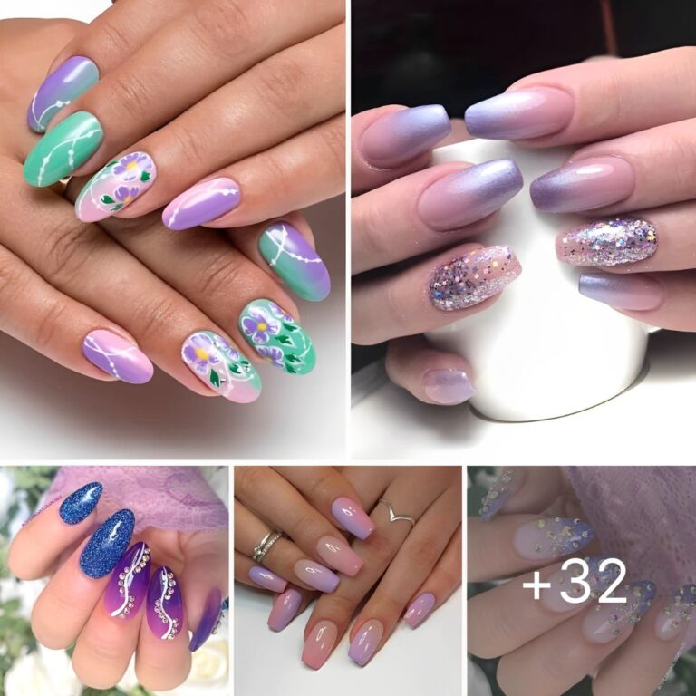 32 Stunning Purple Ombré Nail Design Ideas