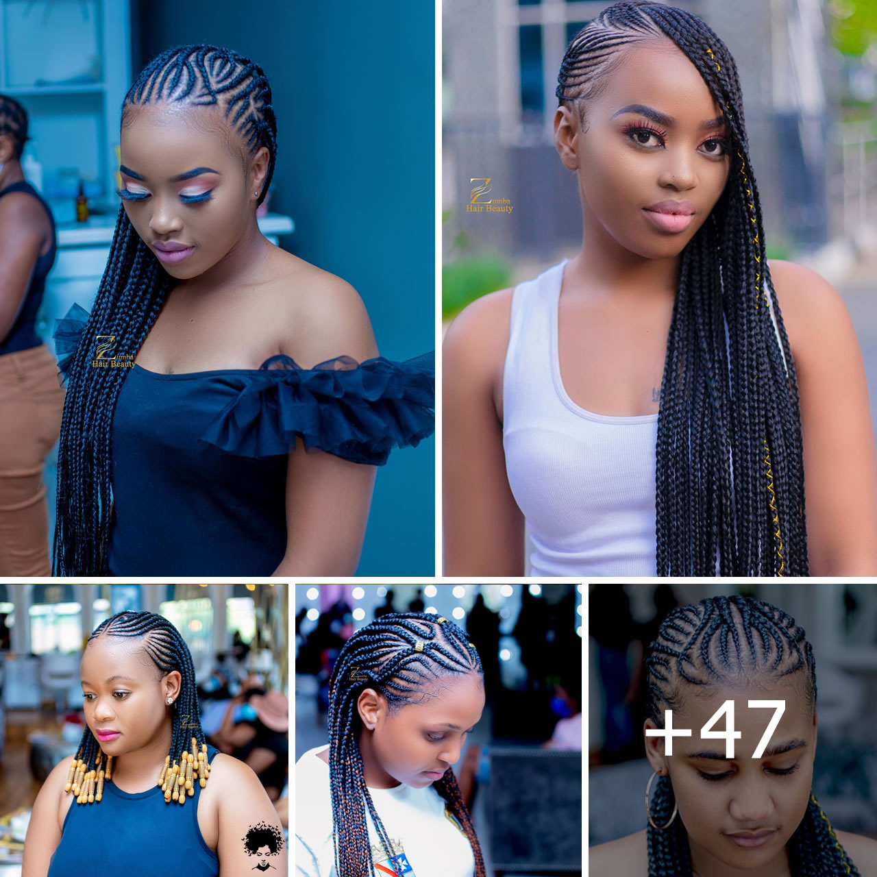 47 PHOTOS: Cornrow braid designs – Knotless braids styles