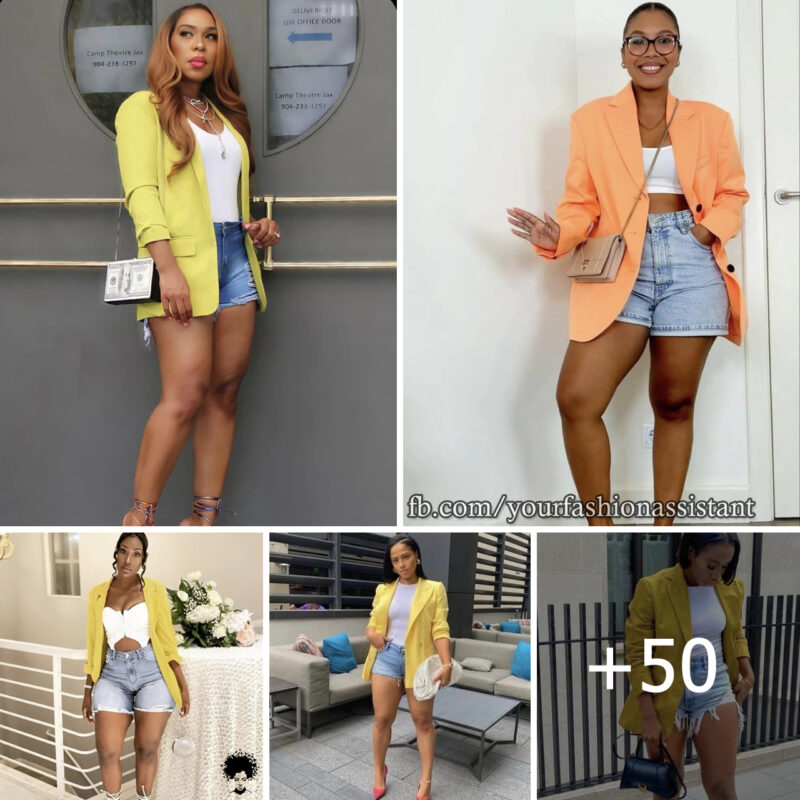 Tailored Meets Tantalizing: Celebrating Women Who Pair Blazers with Mini Shorts!