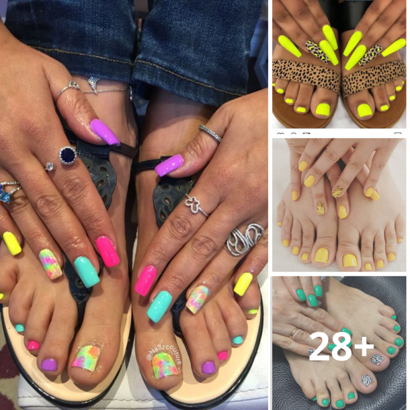 Twinning Tips: 20 Nail and Toe Nail Pairings to Mimic for a Stylish Summer