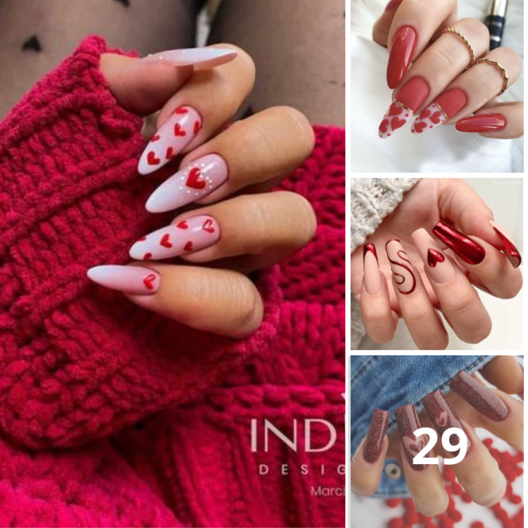 30 Easy Yet Stunning Heart-Designed Nail Concepts
