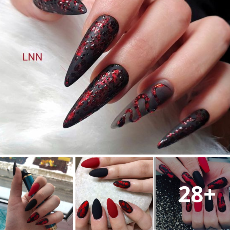 88+ Red and Black Nail Art Innovations to Spice Up Your Summer Style! Merge the audacious spirit of red with the classic charm of black, resulting in a nail art extravaganza that encapsulates both modernity and grace. Let these imaginative suggestions redefine your nail aesthetics with a touch of glamour.