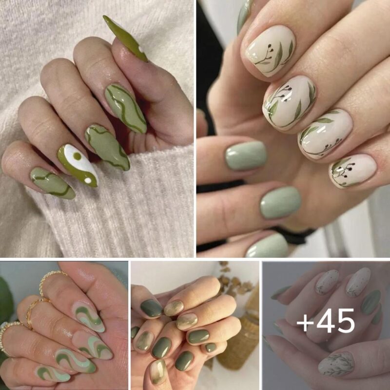 Experiment with 45 Trendy Sage Green Nail Designs This Month
