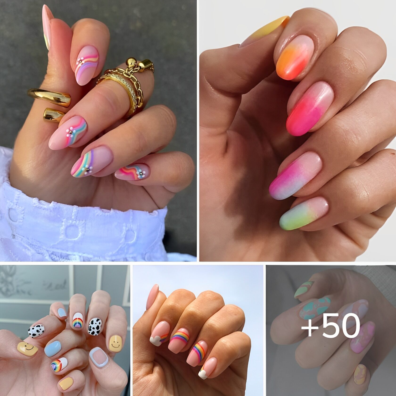 50+ Rainbow Nails You Need To Try Right Now