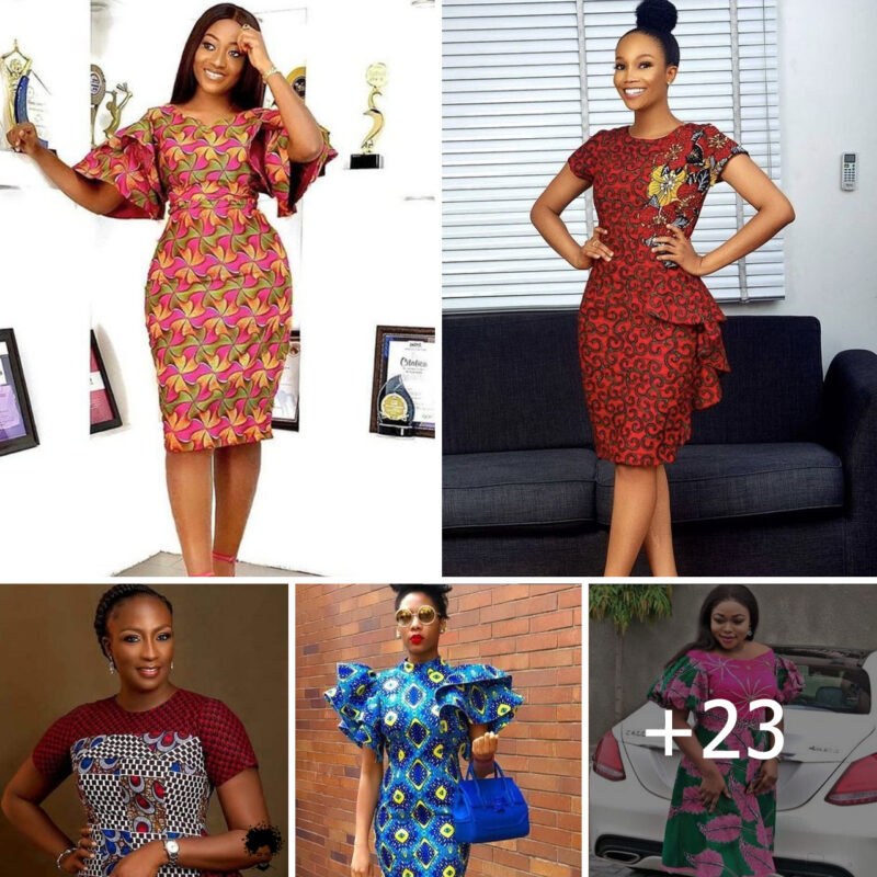 Cute Ankara Midi Gown Styles For Workplace And Office Slay