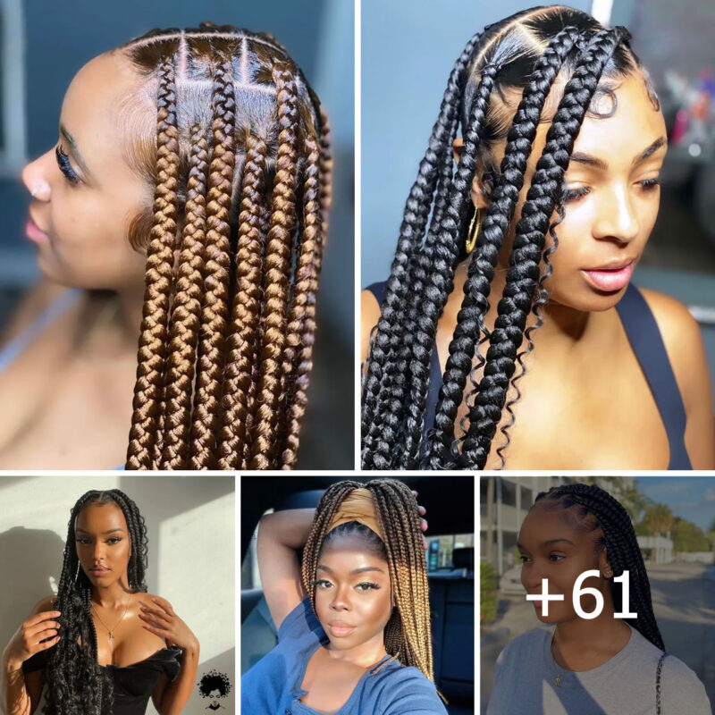 61 PHOTOS: Cornrow braid designs + Knotless braids styles