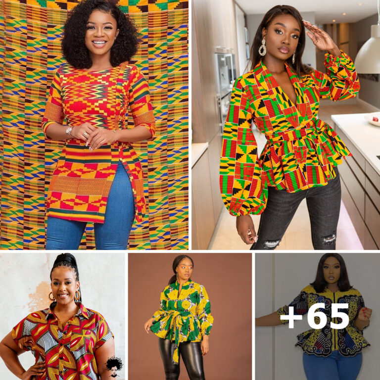 Stylish Ankara Blouse/ Tops With Front Zipper.