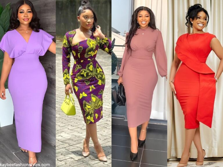 Latest Pencil Gown Styles for Ladies in 2023 and 2024