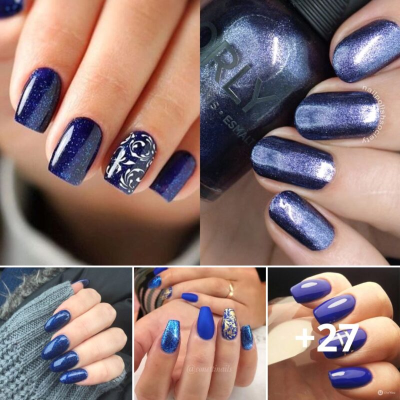 Top Fascinating Dark Blue Nail Ideas With Glamorous Accents That’ll Make Your Jaw Drop Hard