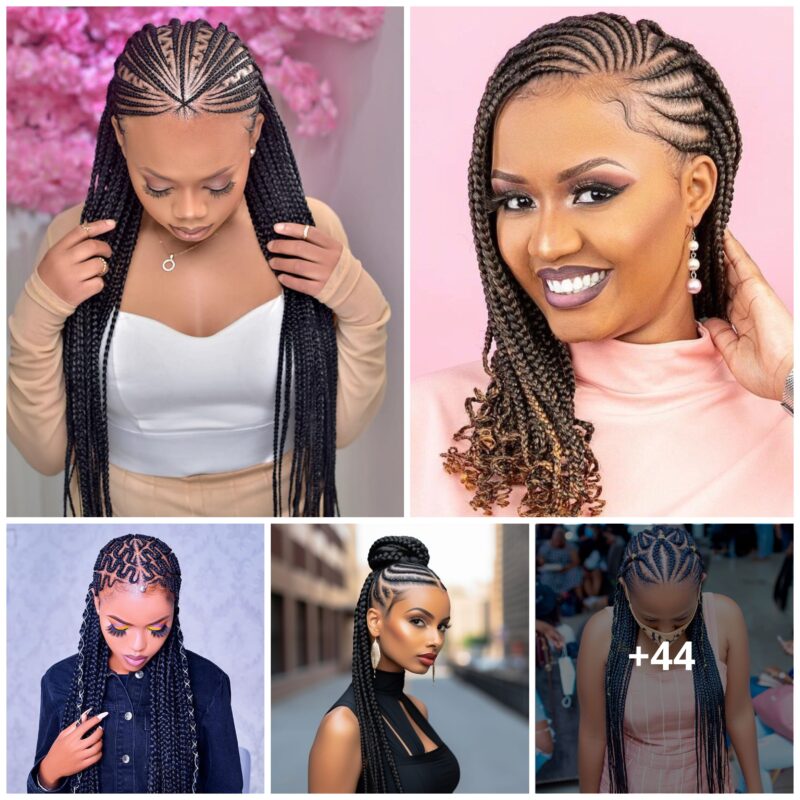 44 PHOTOS: Cornrow braid designs + Knotless braids styles 