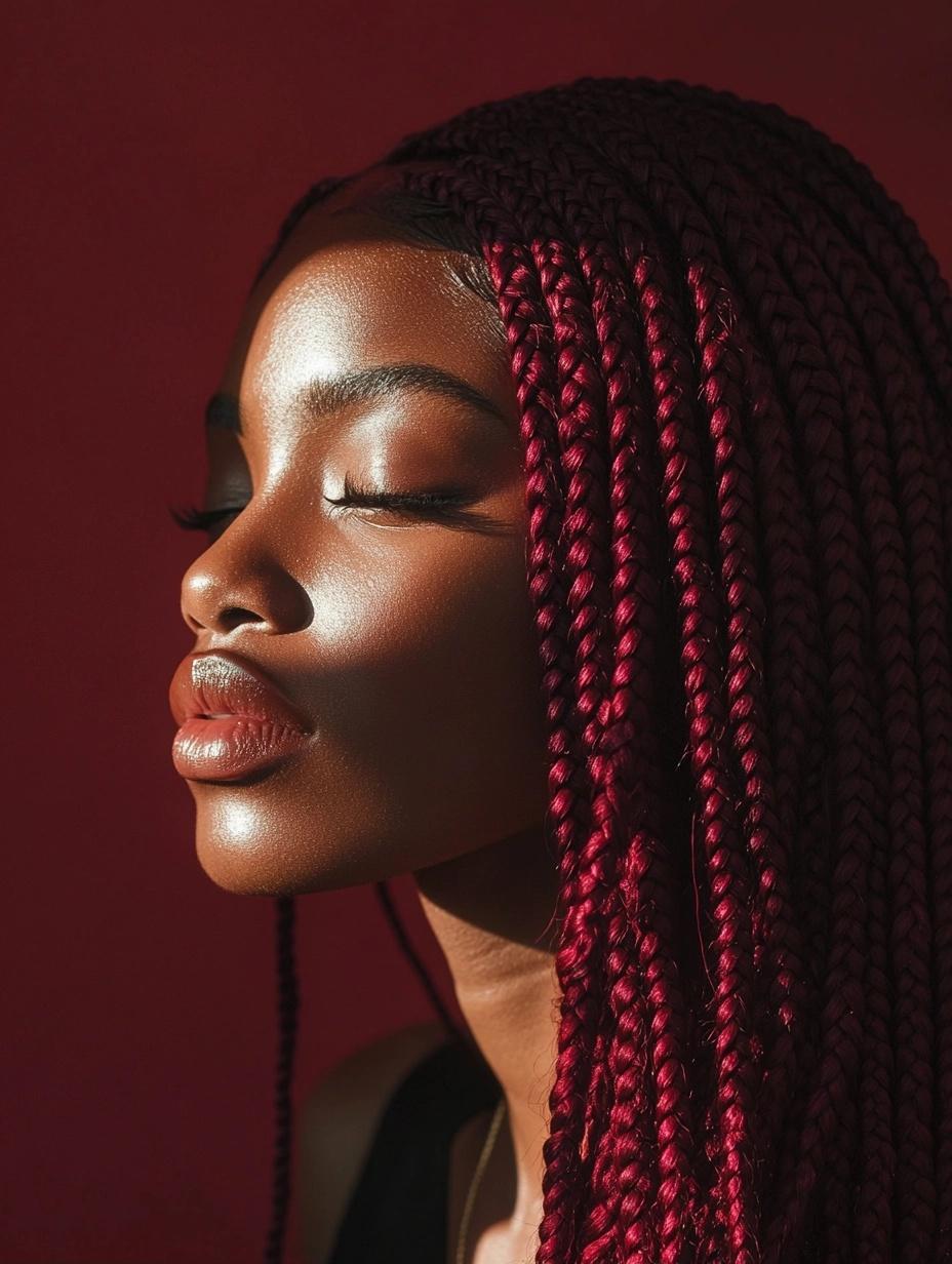 Bold and Trendy Burgundy Box Braids Ideas for Every Hair Type and Style