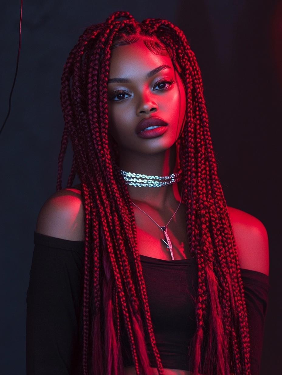 Bold and Trendy Burgundy Box Braids Ideas for Every Hair Type and Style