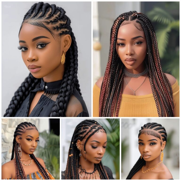 Chic and modern braided styles with subtle color accents, perfect for an effortless, trendy look.