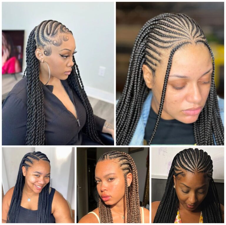 These Fulani braids showcase intricate designs and elegant patterns, making a bold statement with both tradition and beauty.