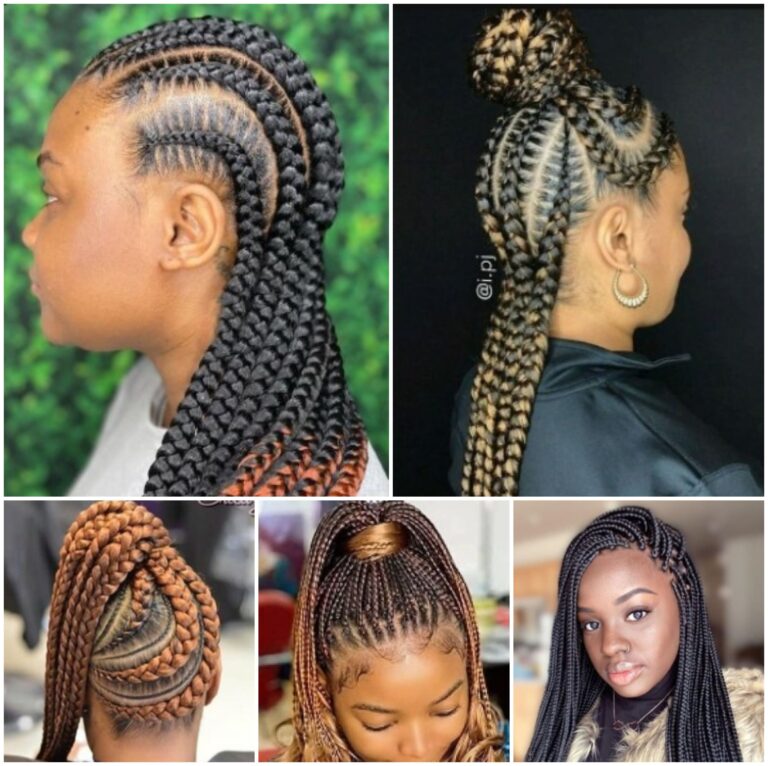 35 PHOTOS: Cornrow braid designs + Knotless braid styles ‎